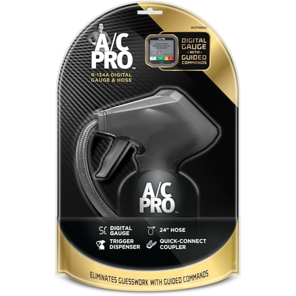 Pro-C A/C Professional Digital Display Automotive Recharge Gauge & Hose OPEN BOX